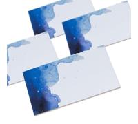 Summer-Ray - 48 segnaposto ad acquerello, colore blu navy, per tavolo da matrimonio (doppio lato)