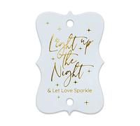 Summer-Ray - 50 etichette per matrimonio in lamina d'oro illuminano la notte e lascia brillare l'amore