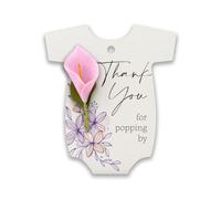 Summer-Ray - 50 etichette regalo con calla Lilly (rosa)