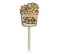 Summer-Ray - 50 pennarelli in legno per piante succulente per bomboniere nuziali