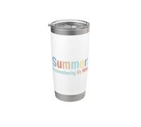 Summer Remembering My Why Funny Inspirational Quote Vacation Bicchiere termico in acciaio inox doppia parete