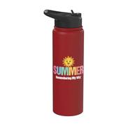 Summer Remembering My Why Funny Stainless Steel Insulated Water Bottle