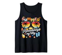Summer Remembering My Why Shirt Funny Summer Break Citazione Canotta