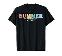 Summer Remembering My Why Shirt Funny Summer Break Citazione Maglietta