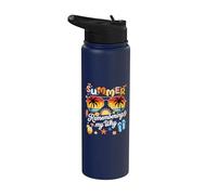 Summer Remembering My Why shirt Funny Summer Break Citazione Stainless Steel Insulated Water Bottle