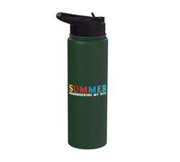 Summer Remembering My Why shirt Funny Summer Break Citazione Stainless Steel Insulated Water Bottle
