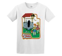 SUMMER RETREAT Men's Casual Shirt My Favorite Nursery Rhymes Hand Wash Recommended White 3XL
