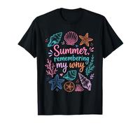 Summer ricordando Il Mio Why Beach Ocean Graphic Funny Teacher Maglietta