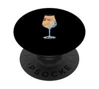 Summer Sand Beach Bicchiere di vino con oceano PopSockets PopGrip Adesivo