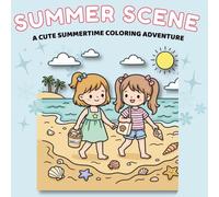Summer Scene: A Coloring Book for Adults and Teens Featuring Summertime Activities and Scenes for Stress Relief and Relaxation