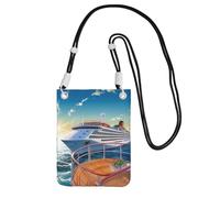 Summer Sea Cruise Crossbody Borsa per telefono per donne e uomini impermeabile mini borsa per cellulare portafoglio piccole borse a tracolla con cinturino regolabile da viaggio sacchetto per cellulare