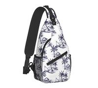 Summer Seaside Palms E Borsa A Tracolla Da Barca Per Le Donne Degli Uomini, Borse A Tracolla A Tracolla Casual Sling Zaino Borsa Da Petto Da Viaggio Escursionismo Zainetto Per L'esterno