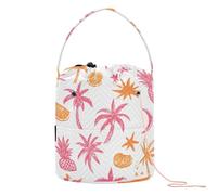 Summer Silhouette Arancione Crochet Tote Bag Filato Storagote Portatile Crochet Tote per Crochet Carrier Crochet Zaino
