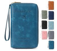Summer Simple Plain Passport Cases Back To School, Charm Infinite Travel Wallet, RFID Blocking Card Holder(Blue)