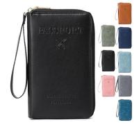 Summer Simple Plain Passport Cases Back To School, Charm Infinite Travel Wallet, RFID Blocking Card Holder(Black)