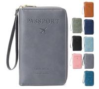 Summer Simple Plain Passport Cases Back To School, Charm Infinite Travel Wallet, RFID Blocking Card Holder(Gray)