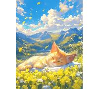Summer Steppe 150 Piece Jigsaw Puzzles for Adults, Colourful, Challenging & Brainteasing Adult puzzles 150 Pieces Cat, Fun jigsaws for The Whole Family 14x10 inch