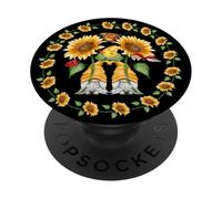 Summer Sunflower Gnomes With Ladybugs For Spring & Gardener PopSockets PopGrip Adesivo