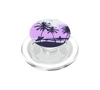 Summer Surfer Sunset Scene Tropical Beach Purple Vibes PopSockets PopGrip per MagSafe