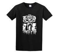 Summer T-Shirt, Round Neck Pure Cotton T-Shirt The Damned Smash It Up T-Shirt Black XL