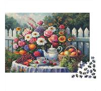 Summer Tea Party - Puzzle impossibile, sfida per adulti, gioco educativo, 1000 pezzi, opera d'arte da gioco per adulti e bambini, 70 x 50 cm/1000 pezzi