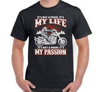 Summer Tee Shirt Its Not A Phase Mens Funny Biker T Shirt Motorbike Motorcycle Biker Funny Custom T Shirt Black XL