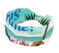 Summer Time - Fascia per capelli da donna, ampia, turbante, antiscivolo, elastica, per yoga, allenamento, morbida bandana