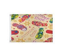 Summer Time Flip Flop Bandiera Da Giardino Durevole Bandiera Con 2 Occhielli Bandiere Per Feste Prato Balcone 90X150Cm