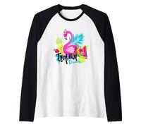 Summer Tropical Dream Flamingo Graphic Tees & Cool Designs Maglia con Maniche Raglan