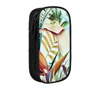 Summer Tropical Leaves Oxford Cloth Stationery Storage Bag - Astuccio con cerniera, ideale per i viaggi