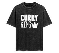 Summer Unisex T-Shirt Curry King Soft Pure Cotton T-Shirt Black XL