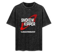 Summer Unisex T-Shirt Smoke Me A Kipper Soft Pure Cotton T-Shirt Black L