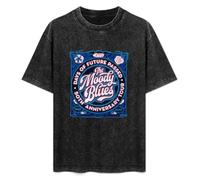 Summer Unisex T-Shirt The Moody Blues Soft Pure Cotton T-Shirt Black XXL