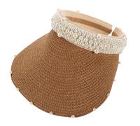 Summer Vacation Beach Cappello Visiera Cap Outing Pearl Parasole Cappello di