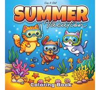 Summer Vacation Coloring Book: 44 Easy & Bold Coloring Book For Kids, Teens & Adults
