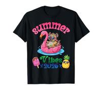 Summer Vibes 2026 Iena con Flamingo Float Beach Trip Maglietta