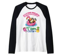 Summer Vibes 2026 Tucano con Flamingo Float Beach Trip Maglia con Maniche Raglan