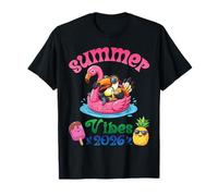 Summer Vibes 2026 Tucano con Flamingo Float Beach Trip Maglietta