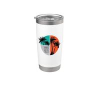 Summer Vibes Colorate Vacation Tree Vacay Mode Sunshine Bicchiere termico in acciaio inox doppia parete