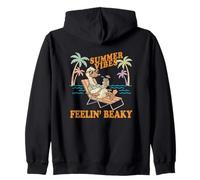 Summer Vibes Feelin' Beaky Funny Goose Pun Humor Animal Felpa con Cappuccio