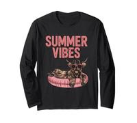 Summer Vibes Highland Cow Fun Maglia a Manica
