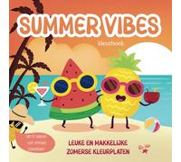 Summer Vibes kleurboek | 40 leuke en makkelijke zomerse kleurplaten | Kleuren | Ontspannen | Mindfulness | Bold and easy | Cadeautip