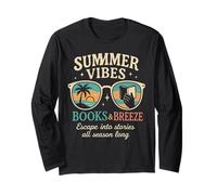 Summer Vibes Libri e Breeze Reading Escape Maglia a Manica