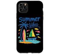 Summer Vibes Palm Tree Tavola da surf Barca a vela Custodia per iPhone 11 Pro Max