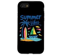 Summer Vibes Palm Tree Tavola da surf Barca a vela Custodia per iPhone SE (2020) / 7 / 8