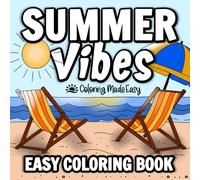 Summer Vibes Pocket Size Coloring Book Easy: (6x6 Inches) Tiny, Beach Scenes, Summer Outfits, Tropical Drinks and Fun Vacation Designs to Color