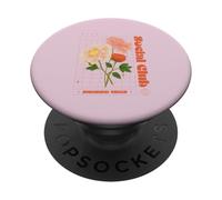 Summer Vibes Social Club (Grafica floreale dichiarazione positiva) PopSockets PopGrip Adesivo