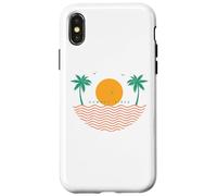 Summer vibes Sunset Wave Beach Sea sunshine Summer Custodia per iPhone X/XS