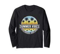 Summer vibes Sunset Wave Beach Sea sunshine Summer Maglia a Manica