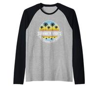 Summer vibes Sunset Wave Beach Sea sunshine Summer Maglia con Maniche Raglan